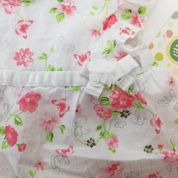 Little Me 12M Dress Bloomer Set Pink Floral - Picture 9 of 10